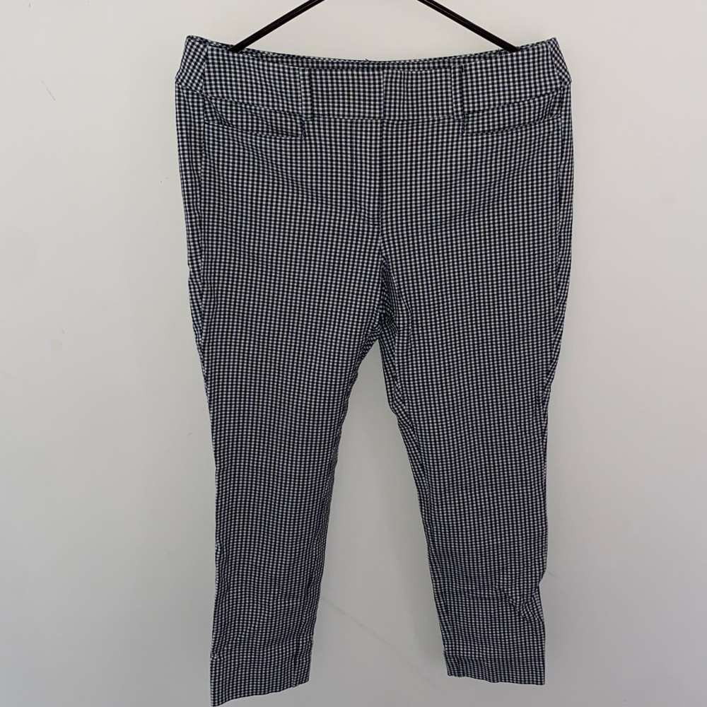 Loft cropped plaid pants